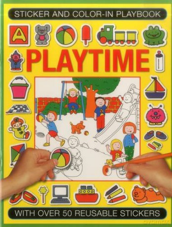 Sticker and Color-in Playbook: Playtime: With Over 50 Reusable Stickers - Jenny Tulip [KSIĄŻKA]