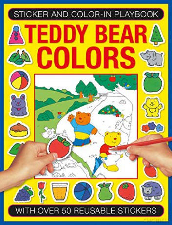 Sticker and Color-in Playbook: Teddy Bear Colors: With Over 50 Reusable Stickers - Michael Johnstone [KSIĄŻKA]