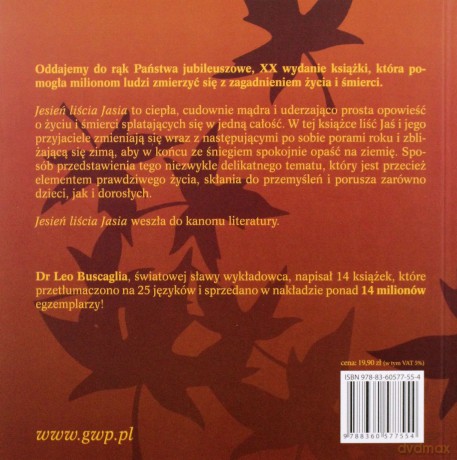 Jesień liścia Jasia. Opowieść o życiu dla małych i dużych (Wyd. 2011, miękka) - Leo Buscaglia [KSIĄŻKA]