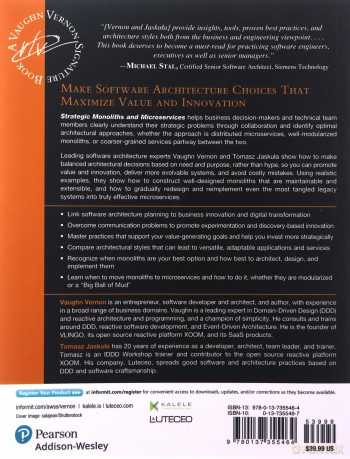 Strategic Monoliths and Microservices: Driving Innovation Using Purposeful Architecture (Addison-Wesley Signature Series (Vernon)) - Vaughn Vernon [KSIĄŻKA]