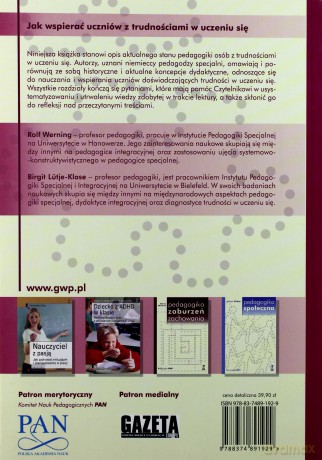 Pedagogika trudności w uczeniu się - Rolf Werning, Birgit Lütje-Klose [KSIĄŻKA]