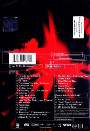 Bryan Adams: Live At The Budokan [DVD]