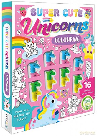 Super Cute Unicorns Colouring (Book and Crayon Set) - Igloo Books [KSIĄŻKA]