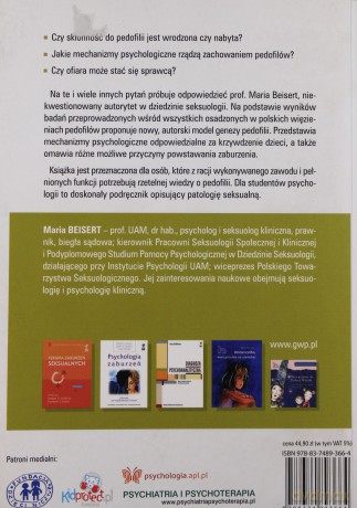 Pedofilia. Geneza i mechanizm zaburzenia - Maria Beisert [KSIĄŻKA]