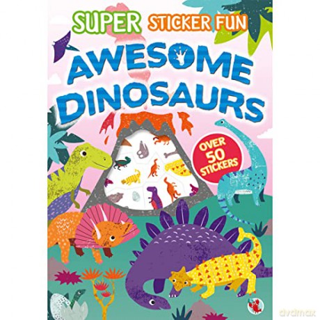 SUPER STICKER FUN AWESOME DINOSAURS [KSIĄŻKA]