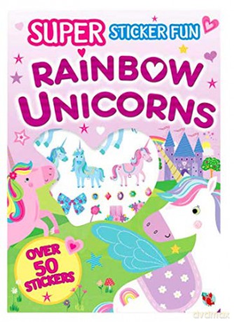 SUPER STICKER FUN RAINBOW UNICORNS [KSIĄŻKA]