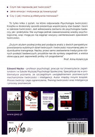 Psychologia twórczości (Wyd.2012) - Edward Nęcka [KSIĄŻKA]