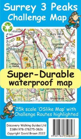 Surrey 3 Peaks Challenge Map and Guide - David Brawn [KSIĄŻKA]