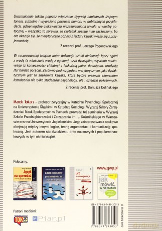 Argumentacja, perswazja, manipulacja. Wykłady z teorii komunikacji (dodruk 2011) - Marek Tokarz [KSIĄŻKA]