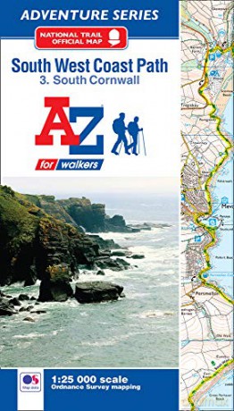 SW Coast Path South Cornwall Adventure Atlas: with Ordnance Survey mapping (A -Z Adventure Series) [KSIĄŻKA]