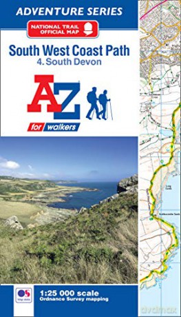 SW Coast Path South Devon Adventure Atlas: 2: 3: with Ordnance Survey mapping (A -Z Adventure Series) [KSIĄŻKA]