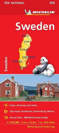 Sweden - Michelin National Map 753: Map (Michelin National Maps, 753) - Michelin [KSIĄŻKA]