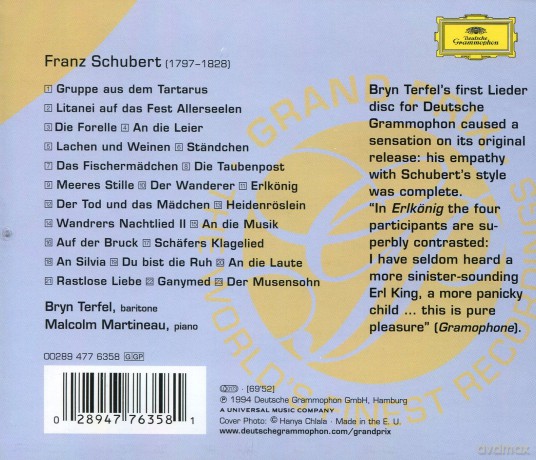 Bryn Terfel: Favourite Schubert Songs Grand Prix [CD]