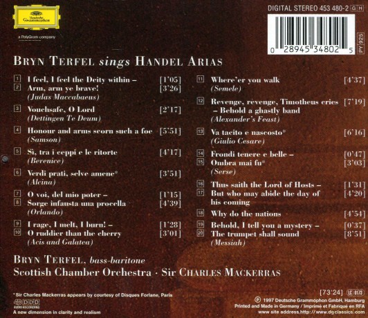 Bryn Terfel: Handel Arias [CD]