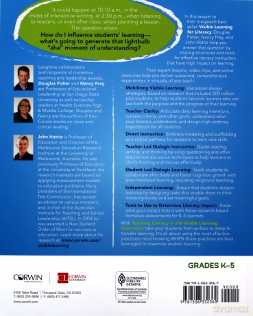 Teaching Literacy in the Visible Learning Classroom, Grades K-5 (Corwin Literacy) - Douglas Fisher [KSIĄŻKA]