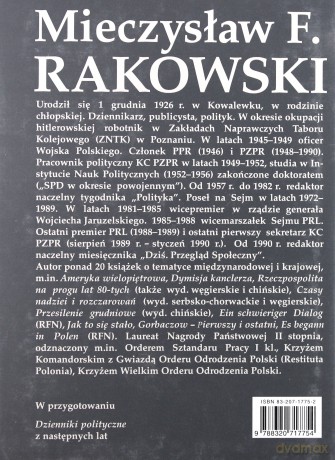 Dzienniki polityczne 1984-1986 - Mieczysław F. Rakowski [KSIĄŻKA]