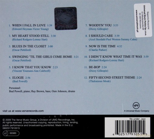 Bud Powell: Blues In The Closet [CD]