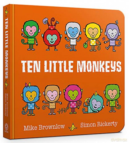 Ten Little Monkeys Board Book - Mike Brownlow [KSIĄŻKA]