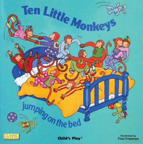 Ten Little Monkeys Jumping on the Bed (Classic Books with Holes Big Book) - Tina Freeman [KSIĄŻKA]