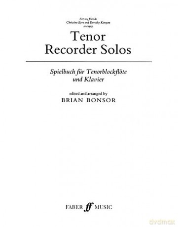 Tenor Recorder Solos - Brian Bonsor [KSIĄŻKA]
