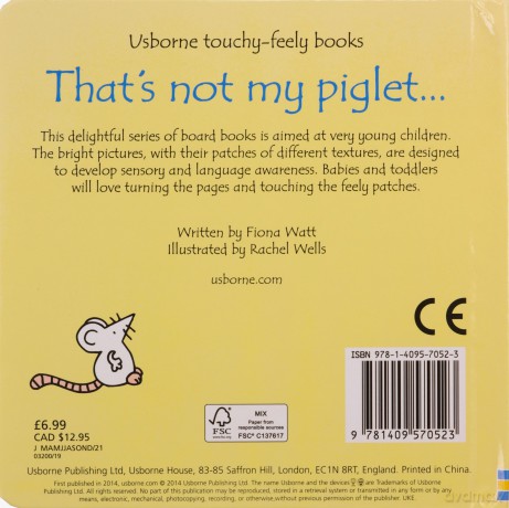 THAT'S NOT MY PIGLET - Fiona Watts [KSIĄŻKA]