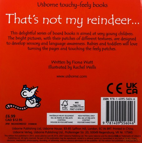 That's Not My Reindeer: 1 - Fiona Watt [KSIĄŻKA]