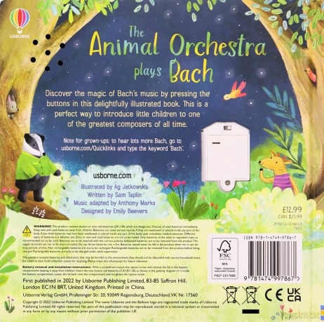 The Animal Orchestra Plays Bach (Musical Books) - Sam Taplin [KSIĄŻKA]