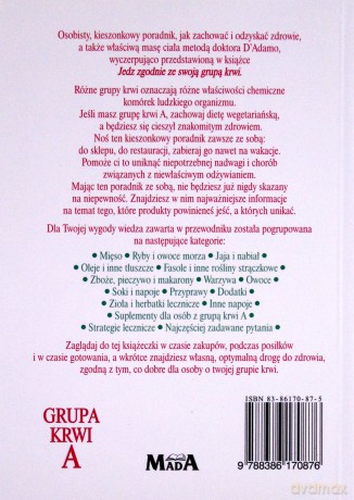 Grupa krwi A - Peter J. D'Adamo, Catherine Whitney [KSIĄŻKA]