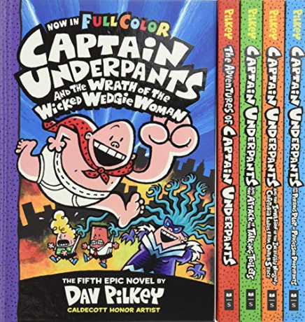 The Captain Underpants Colossal Color Collection (Captain Underpants #1-5 Boxed Set) - Dav Pilkey [KSIĄŻKA]