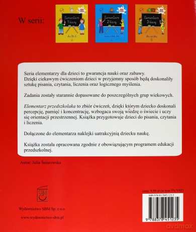 Elementarz przedszkolaka - Julia Śniarowska [KSIĄŻKA]