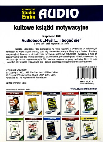 Myśl!... i bogać się (Audiobook na CD) - Napoleon Hill [CD]