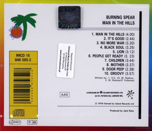 Burning Spear: Man In The Hills [CD]