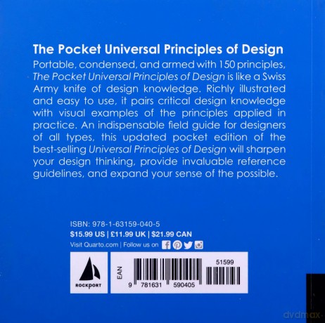 The Pocket Universal Principles of Design: 150 Essential Tools for Architects, Artists, Designers, Developers, Engineers, Inventors, and Makers (Rockport Universal) - William Lidwell [KSIĄŻKA]