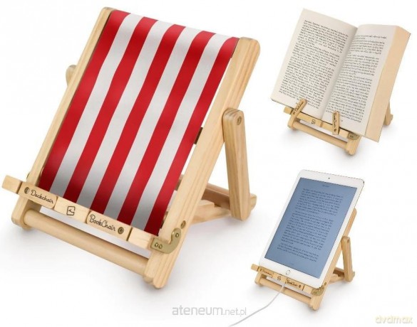 Book Chair podstawka pod książkę/tablet Leżak czerwona