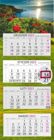 Kalendarz 2023 czterodzielny wybrzeże [KALENDARZ]