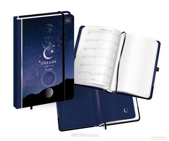 Kalendarz 2023 książkowy A5/192K Metallic Galaxy [KALENDARZ]