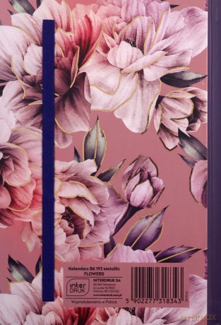 Kalendarz 2023 książkowy B6/192K Metallic Flowers [KALENDARZ]