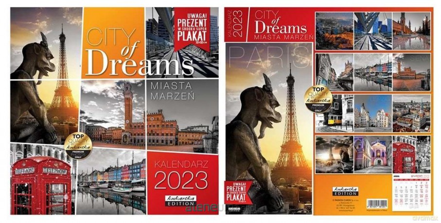 Kalendarz 2023 ścienny Classic City of Dreams [KALENDARZ]