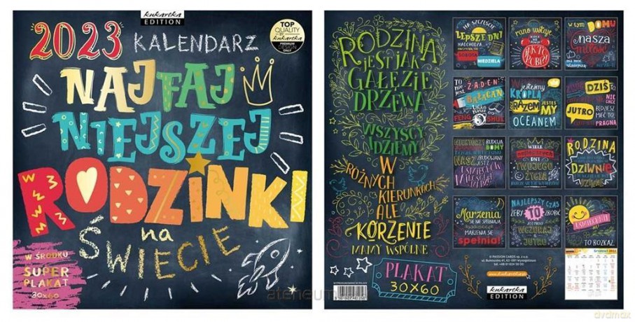 Kalendarz 2023 ścienny Classic Tablica rodzinki [KALENDARZ]