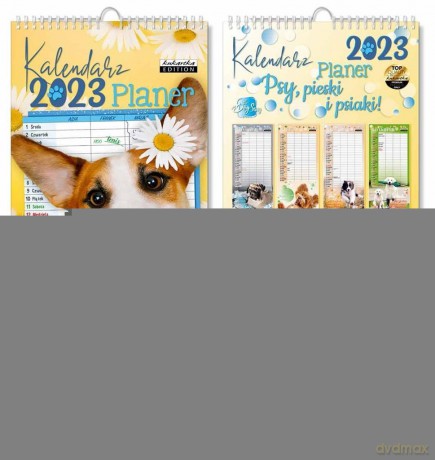 Kalendarz 2023 ścienny planer Psy [KALENDARZ]
