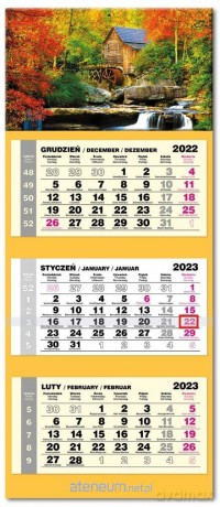 Kalendarz 2023 trojdzielny lux Jesień [KALENDARZ]