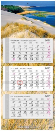 Kalendarz 2023 trójdzielny Bałtyk [KALENDARZ]