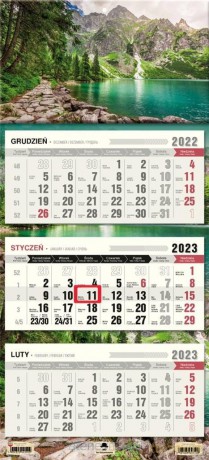 Kalendarz 2023 trójdzielny płaska główka Morskie.. [KALENDARZ]