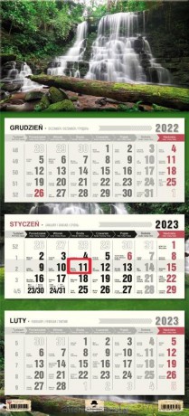 Kalendarz 2023 trójdzielny płaska główka Tajlandia [KALENDARZ]