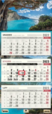 Kalendarz 2023 trójdzielny płaska główka Zatoka [KALENDARZ]