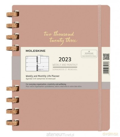 Kalendarz 2023 tygodniowe/mies. 12MXL (twardy) Crush almond [KALENDARZ]