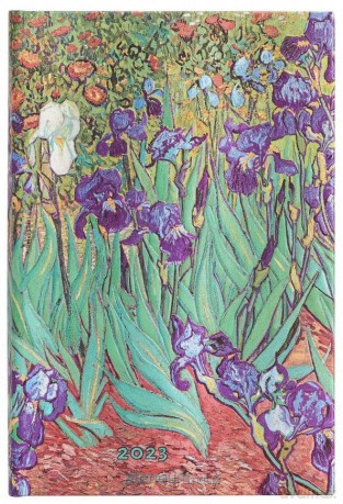 Kalendarz książkowy mini 2023 Van Goghs Irises [KALENDARZ]
