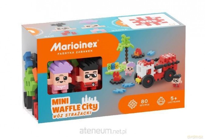 Klocki Mini Waffle 80 elementów Straż pożarna [KLOCKI]