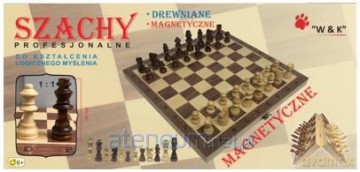 Średnie szachy królewskie drewniane [GRA PLANSZOWA]