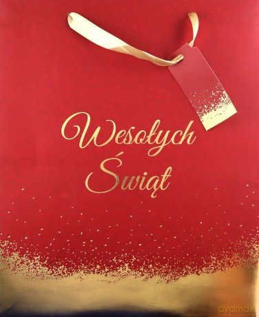 Torba prezentowa 26x32cm Wesołych Świąt mix